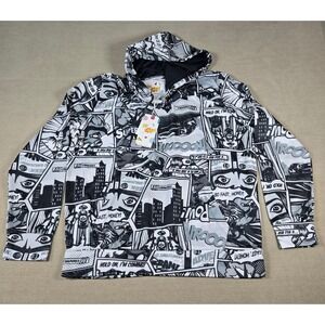 Oh Snap!‎ Comic Book Hoodie Sweatshirt - Grey Scale - Black and White - Small